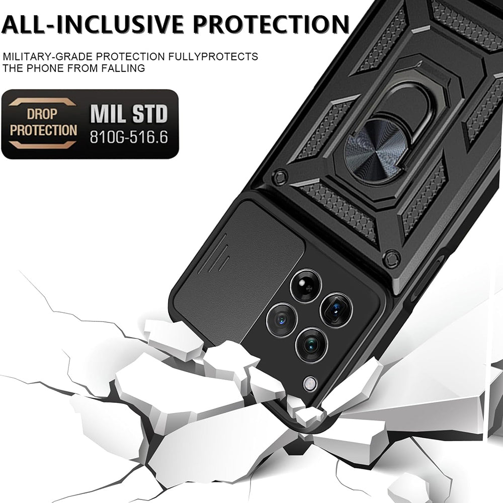 Hülle für OnePlus 12, Techsuit, CamShield, Schwarz