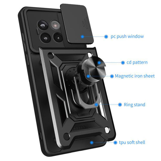 Hülle für OnePlus 13R, Techsuit, CamShield, Schwarz