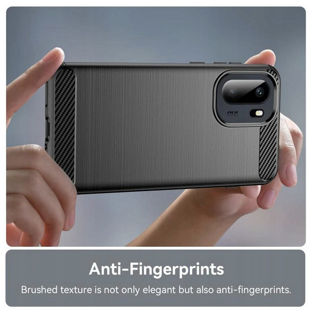 Hülle für OnePlus 15R, Techsuit, Carbon, Schwarz