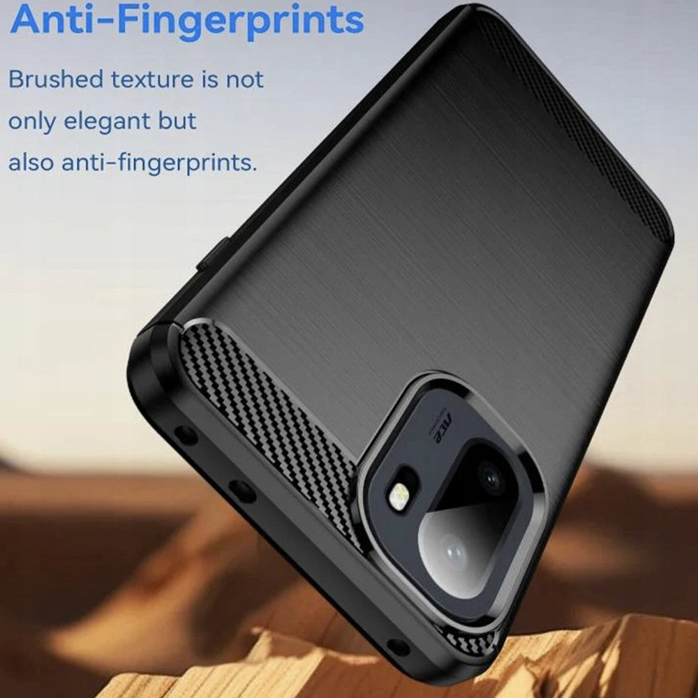 Hülle für OnePlus 15R, Techsuit, Carbon, Schwarz