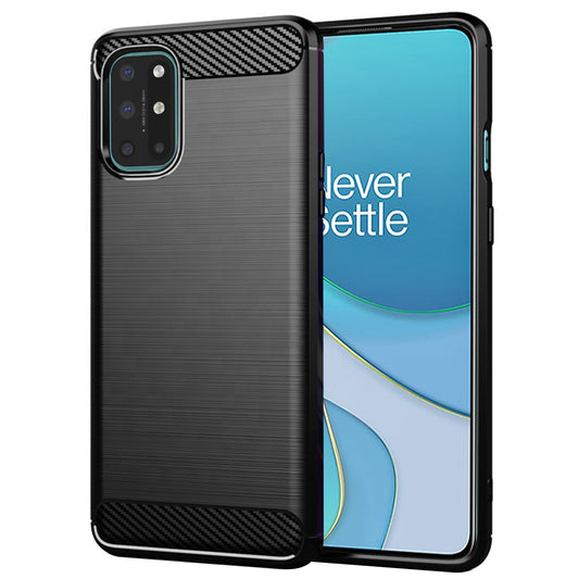 Hülle für OnePlus 8T, Techsuit, Carbon, Schwarz