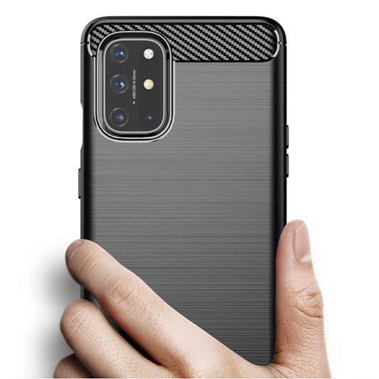 Hülle für OnePlus 8T, Techsuit, Carbon, Schwarz