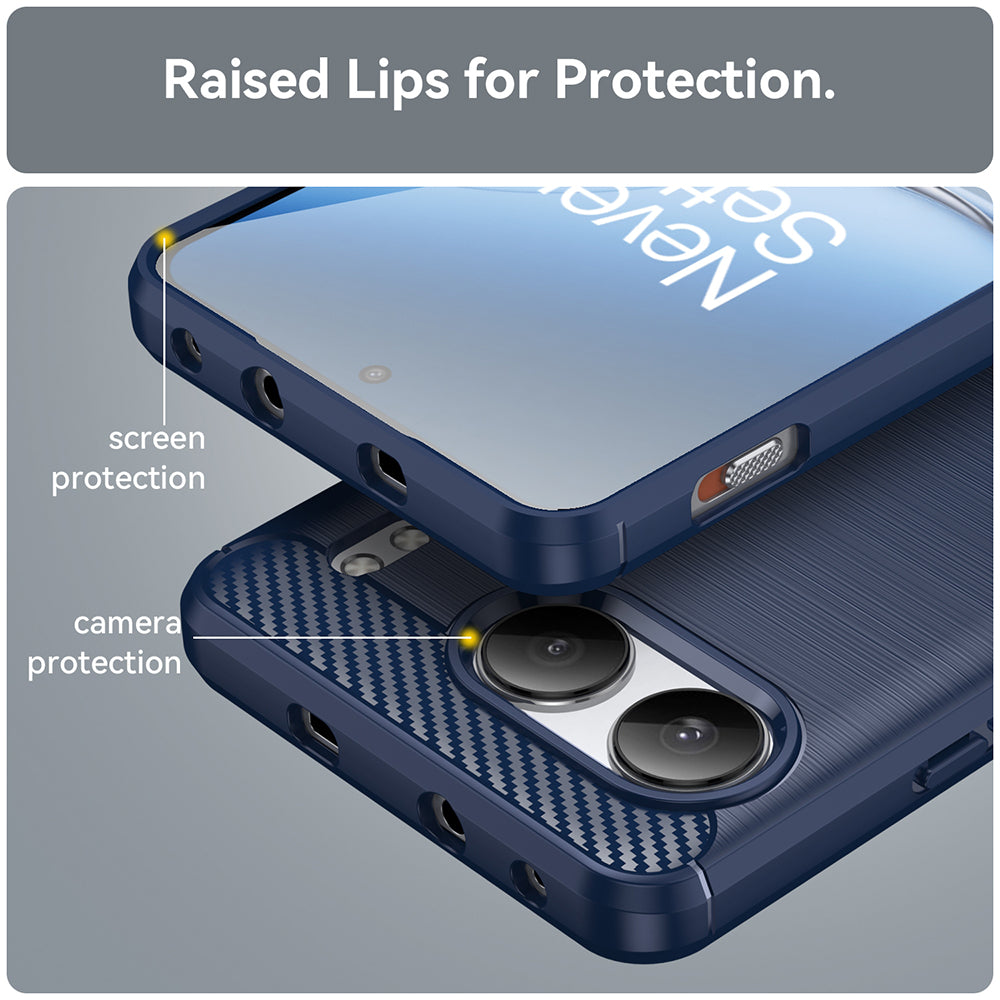 Hülle für OnePlus Nord 4, Techsuit, Carbon, Blau