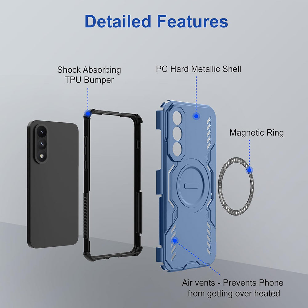 MagSafe-Hülle für OnePlus Nord 5, Techsuit, ArmorMag, Blau