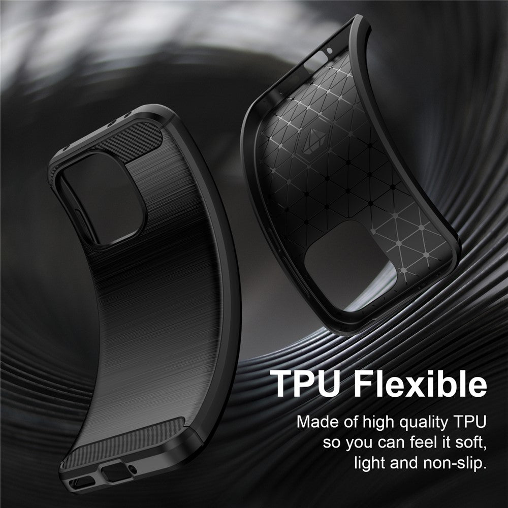 Hülle für OnePlus Nord 6, Techsuit, Carbon, Schwarz