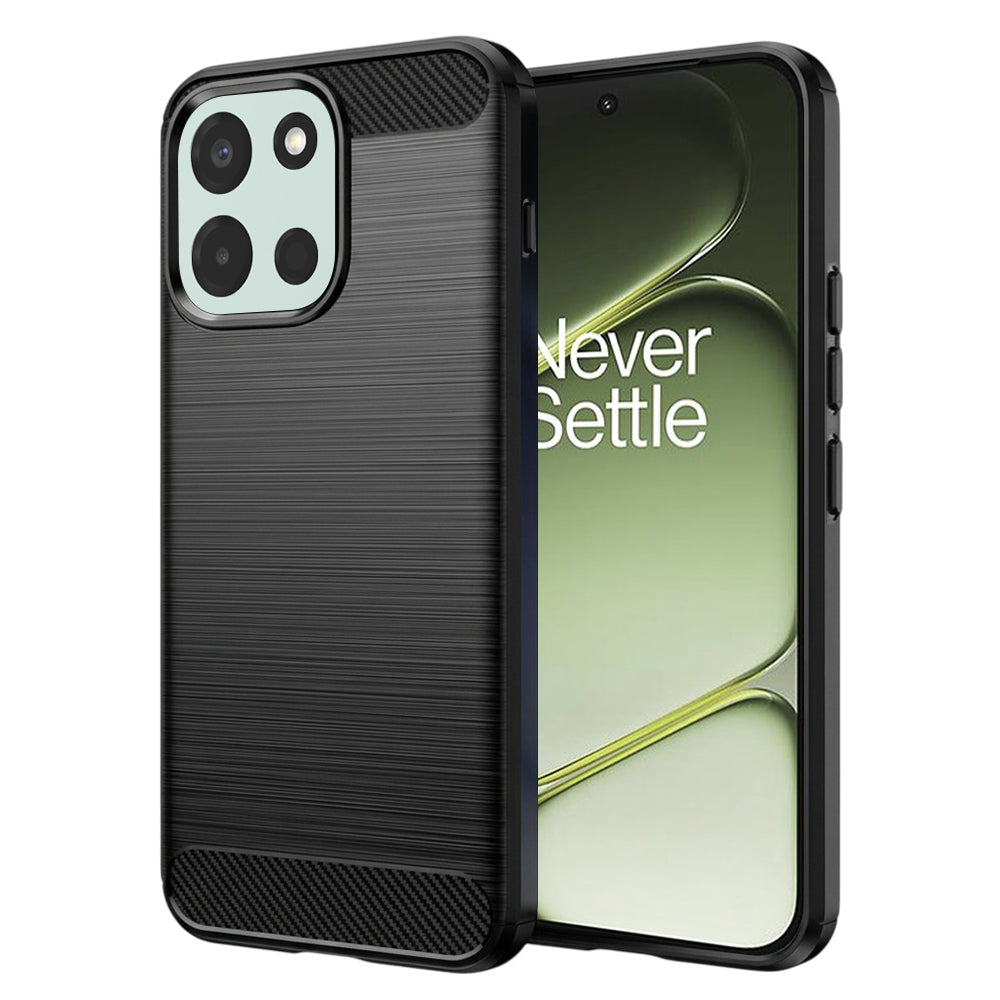 Hülle für OnePlus Nord 6, Techsuit, Carbon, Schwarz