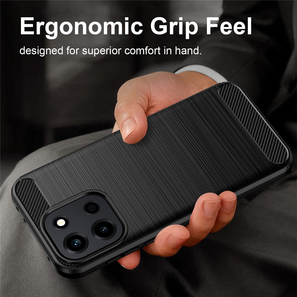 Hülle für OnePlus Nord 6, Techsuit, Carbon, Schwarz