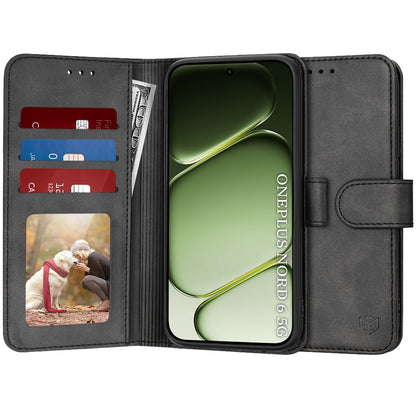 Hülle für OnePlus Nord 6, Techsuit, Diary Book, Schwarz