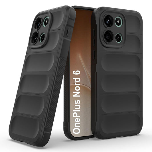 Hülle für OnePlus Nord 6, Techsuit, Magic Shield, Schwarz