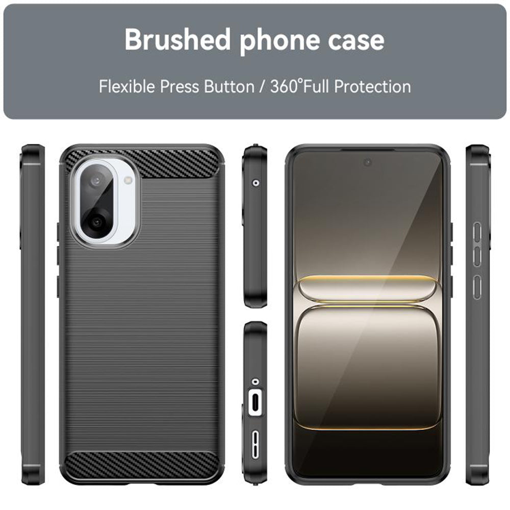 Hülle für OnePlus Nord CE5, Techsuit, Carbon, Schwarz