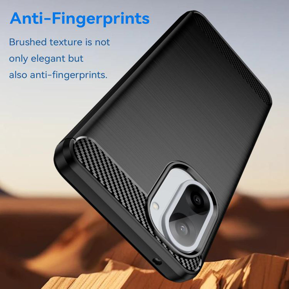 Hülle für OnePlus Nord CE5, Techsuit, Carbon, Schwarz