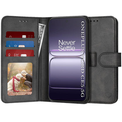 Hülle für OnePlus Nord CE5, Techsuit, Diary Book, Schwarz