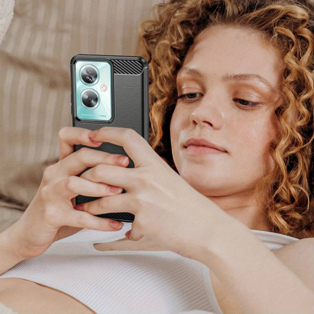 Hülle für OnePlus Nord N30 SE / Oppo A79, Techsuit, Carbon, Schwarz