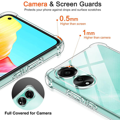 Case for Oppo A18 / A38, Techsuit, Shockproof Clear, Transparent