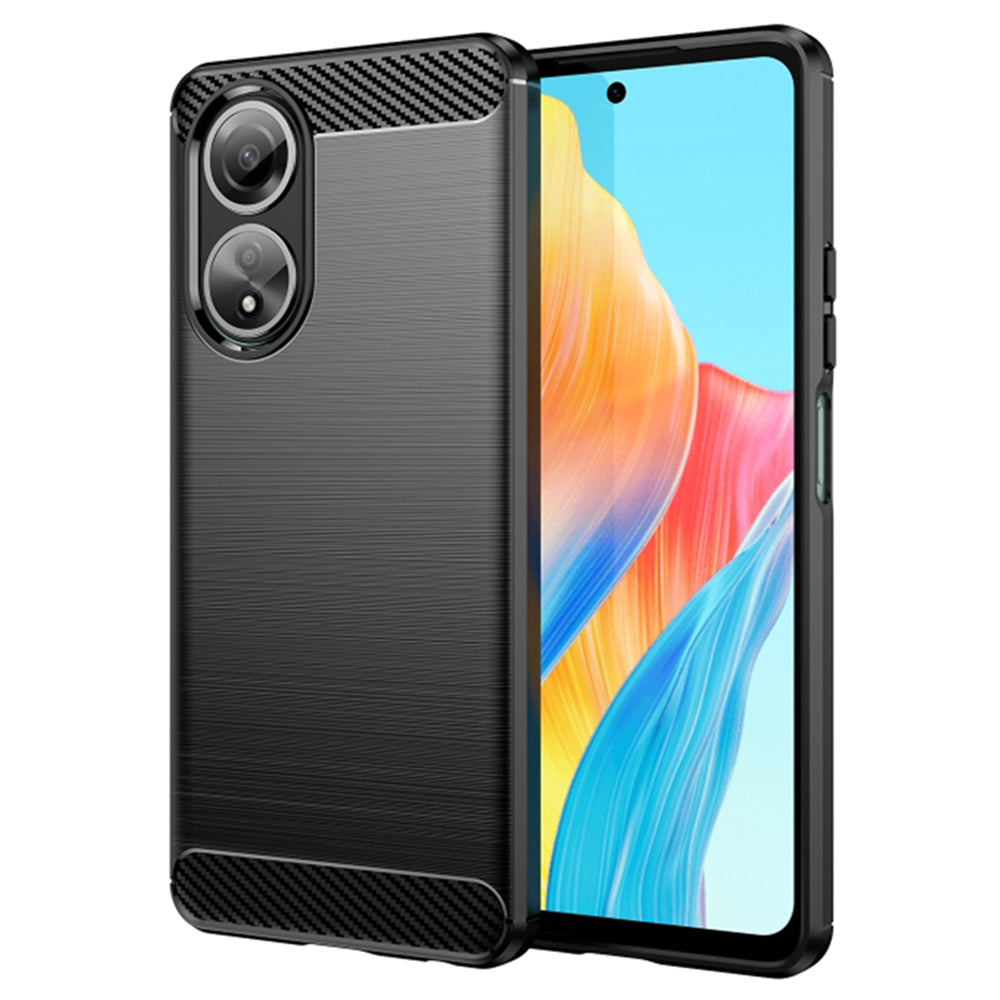 Hülle für Oppo A58 4G, Techsuit, Carbon, Schwarz