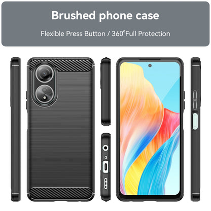 Hülle für Oppo A58 4G, Techsuit, Carbon, Schwarz