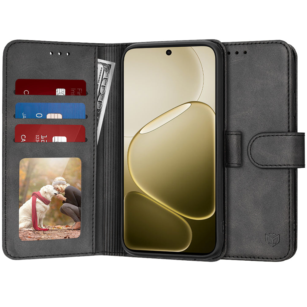 Hülle für Oppo A6 4G, Techsuit, Diary Book, Schwarz