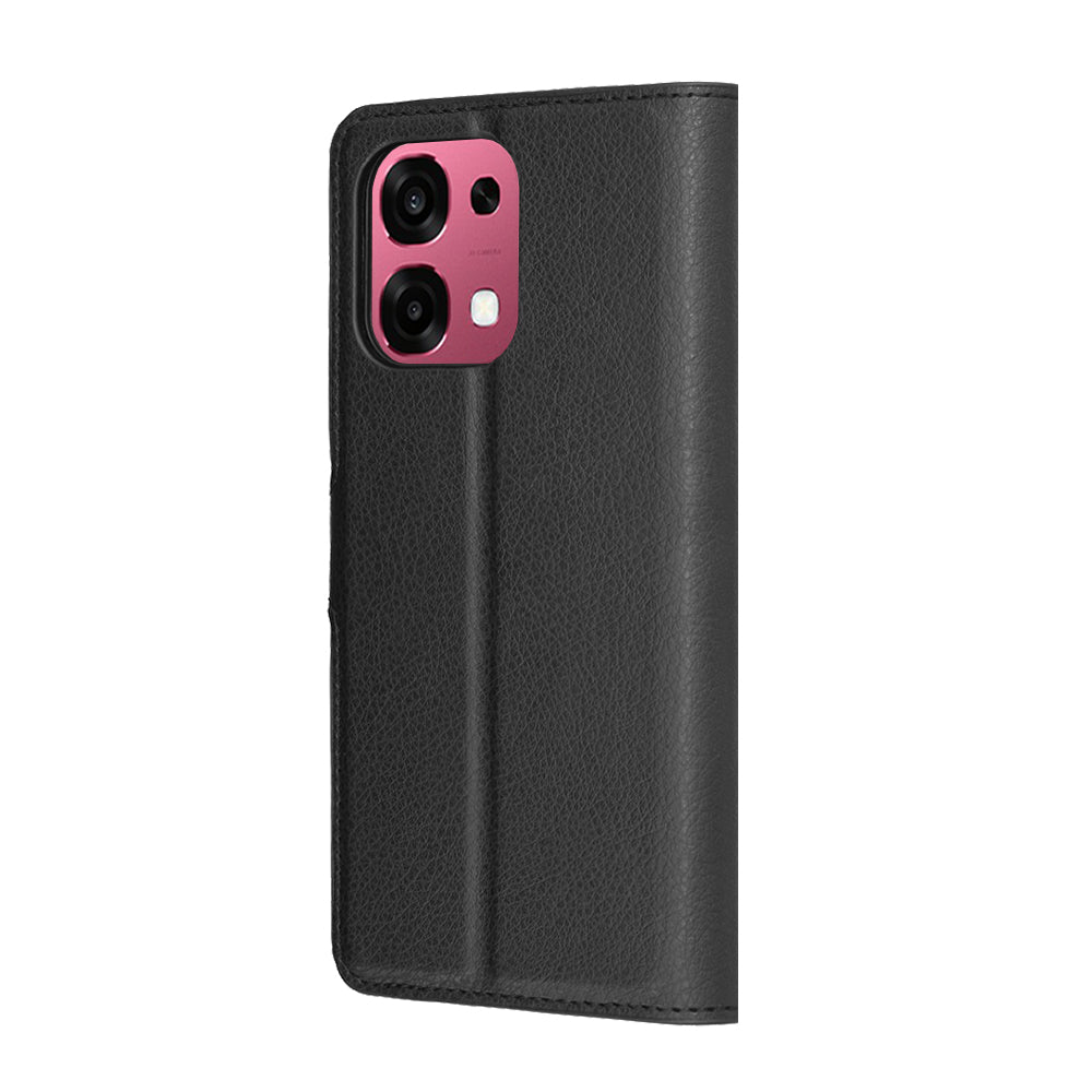 Hülle für Oppo A6 Pro 5G / A6 Pro 4G, Techsuit, Leder Folio, Schwarz