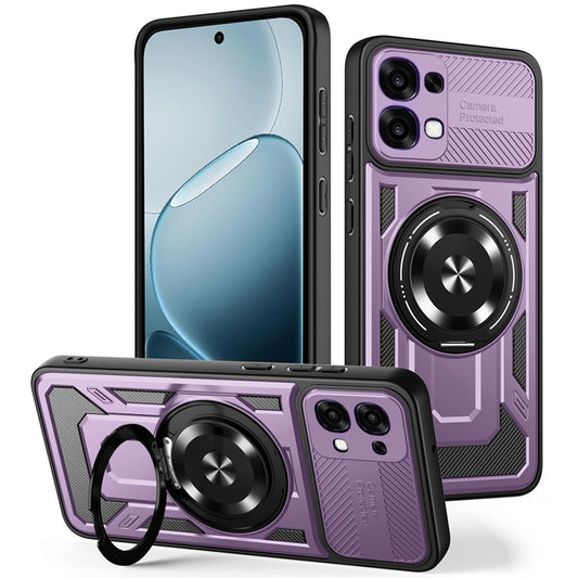 Hülle für Oppo A6 Pro 5G / A6 Pro 4G, Techsuit, RuggedCam, Lila