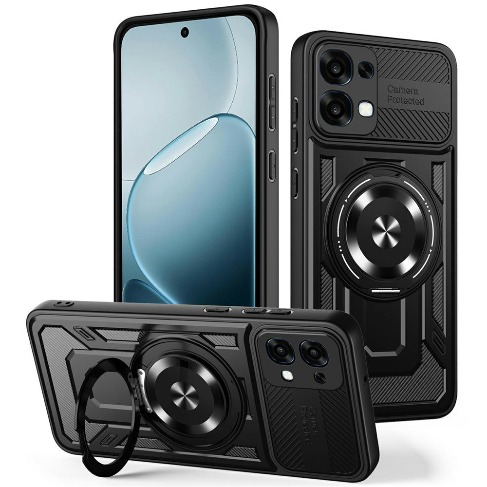 Hülle für Oppo A6 Pro 5G / A6 Pro 4G, Techsuit, RuggedCam, Schwarz