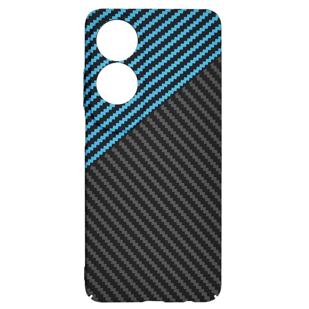 Hülle für Oppo A60, Techsuit, Carbonite FiberShell, Schwarz Blau