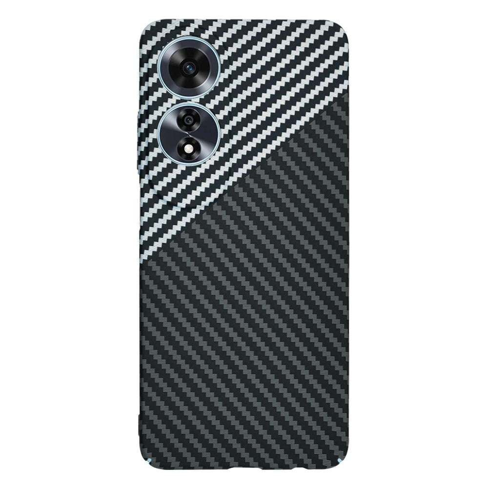 Hülle für Oppo A60, Techsuit, Carbonite FiberShell, Schwarz Grau