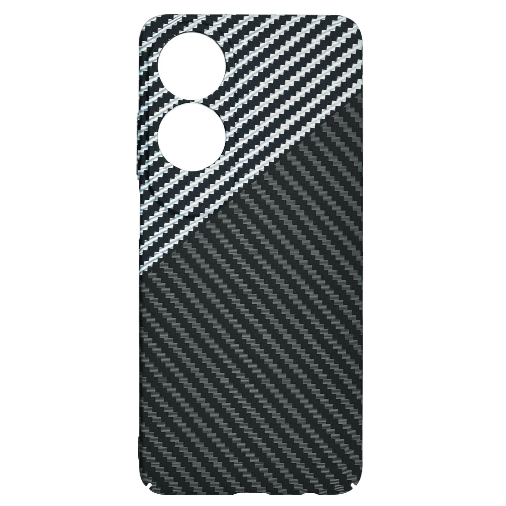 Hülle für Oppo A60, Techsuit, Carbonite FiberShell, Schwarz Grau