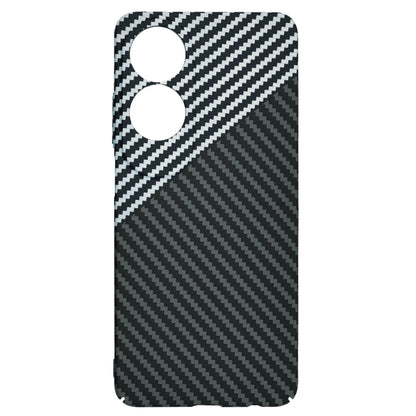 Hülle für Oppo A60, Techsuit, Carbonite FiberShell, Schwarz Grau