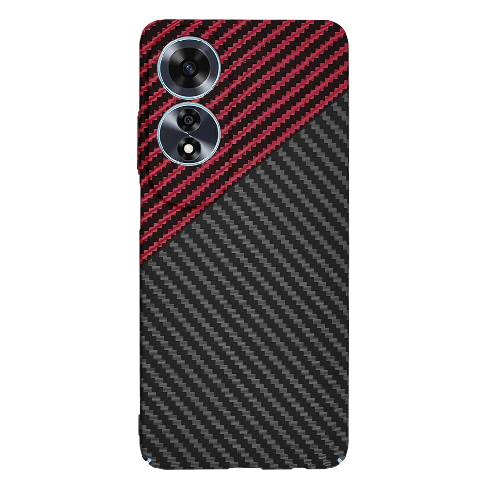 Hülle für Oppo A60, Techsuit, Carbonite FiberShell, Schwarz Rot