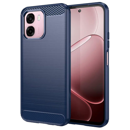 Hülle für Oppo A6k 4G / A6x 4G / A6x / A6 4G, Techsuit, Carbon, Blau