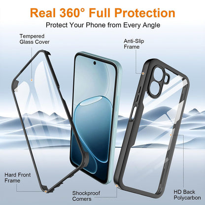 Hülle für Oppo A6k 4G / A6x 4G / A6x, Techsuit, ColorVerse 360, Schwarz