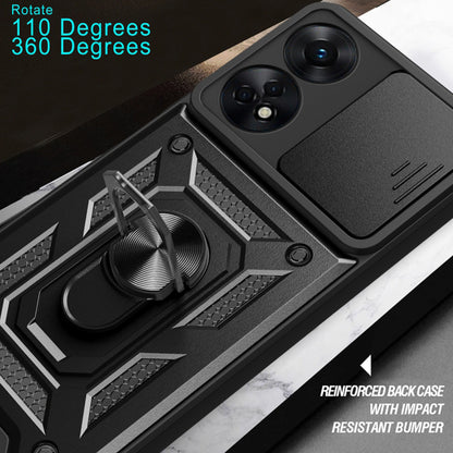 Hülle für Oppo A78 4G, Techsuit, CamShield, Schwarz