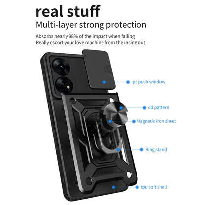 Hülle für Oppo A78 4G, Techsuit, CamShield, Schwarz