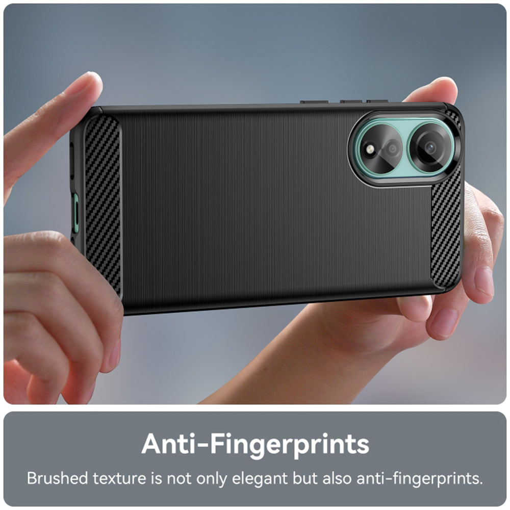 Hülle für Oppo A78 4G, Techsuit, Carbon, Schwarz
