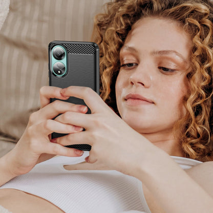 Hülle für Oppo A78 4G, Techsuit, Carbon, Schwarz