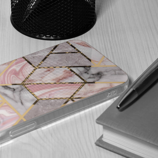 Hülle für Oppo A78 4G, Techsuit, Marble, Rosa