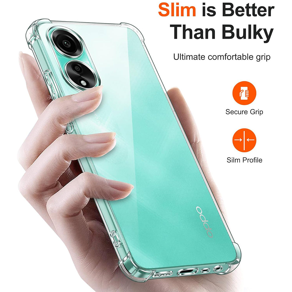 Hülle für Oppo A78 4G, Techsuit, stoßfest klar, transparent