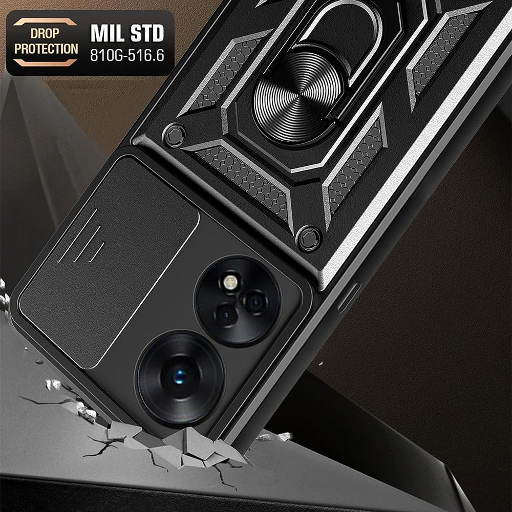 Hülle für Oppo A98, Techsuit, CamShield, Schwarz