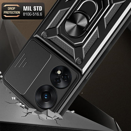 Hülle für Oppo A98, Techsuit, CamShield, Schwarz