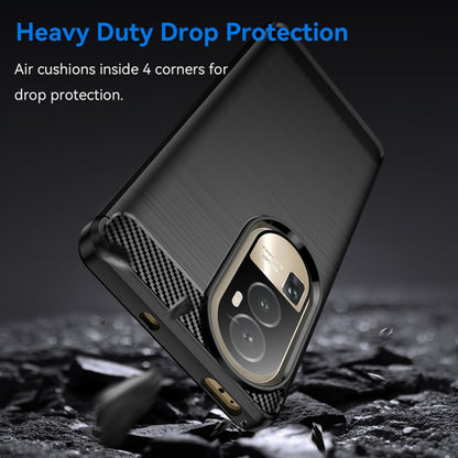Hülle für Oppo Reno10 / Reno10 Pro, Techsuit, Carbon, Schwarz