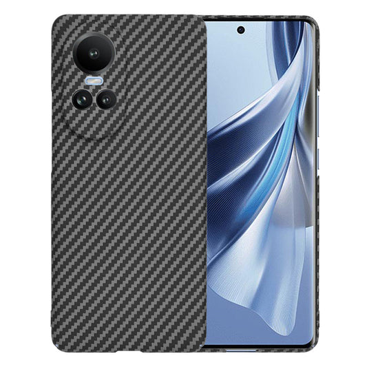Hülle für Oppo Reno10 / Reno10 Pro, Techsuit, Carbonite FiberShell, Schwarz