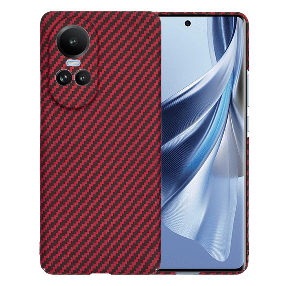 Hülle für Oppo Reno10 / Reno10 Pro, Techsuit, Carbonite FiberShell, Rot