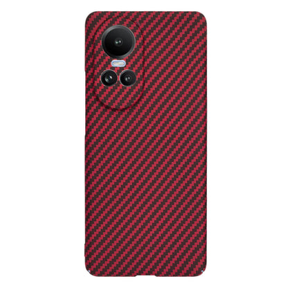 Hülle für Oppo Reno10 / Reno10 Pro, Techsuit, Carbonite FiberShell, Rot