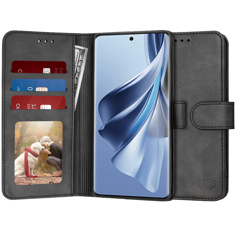 Hülle für Oppo Reno10 / Reno10 Pro, Techsuit, Diary Book, Schwarz