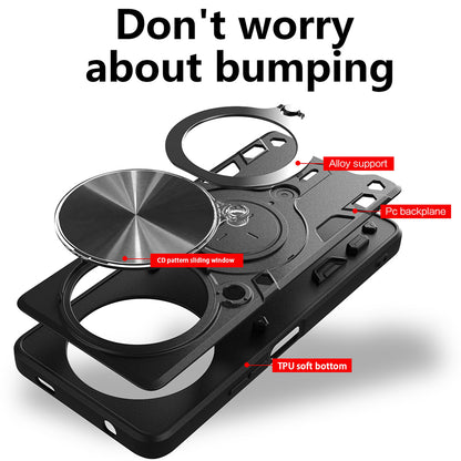 Hülle für Oppo Reno12 FS 5G / Reno12 FS 4G / Reno12 F 4G / Reno12 F, Techsuit, CamGuard Pro, Schwarz