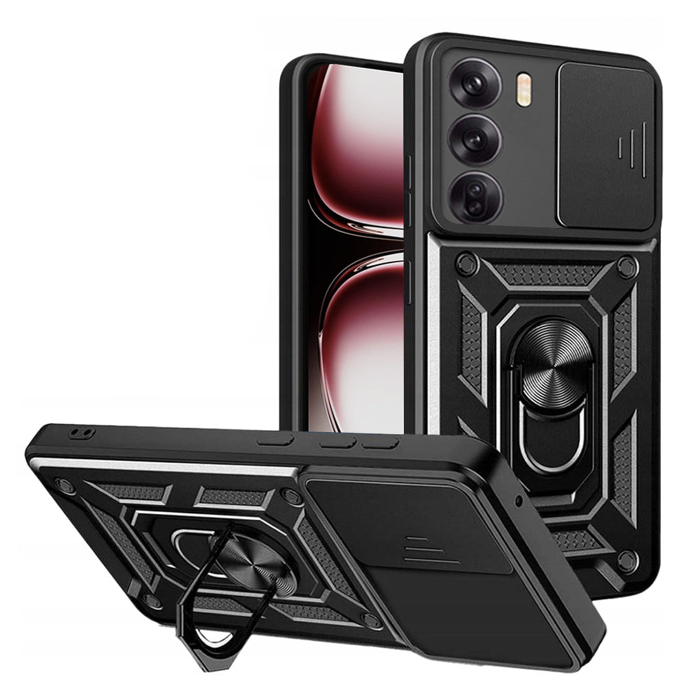Hülle für Oppo Reno12 Pro, Techsuit, CamShield, Schwarz