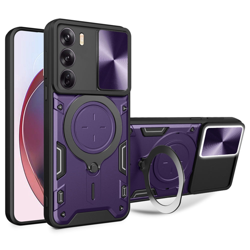 Hülle für Oppo Reno12, Techsuit, CamGuard Pro, Lila