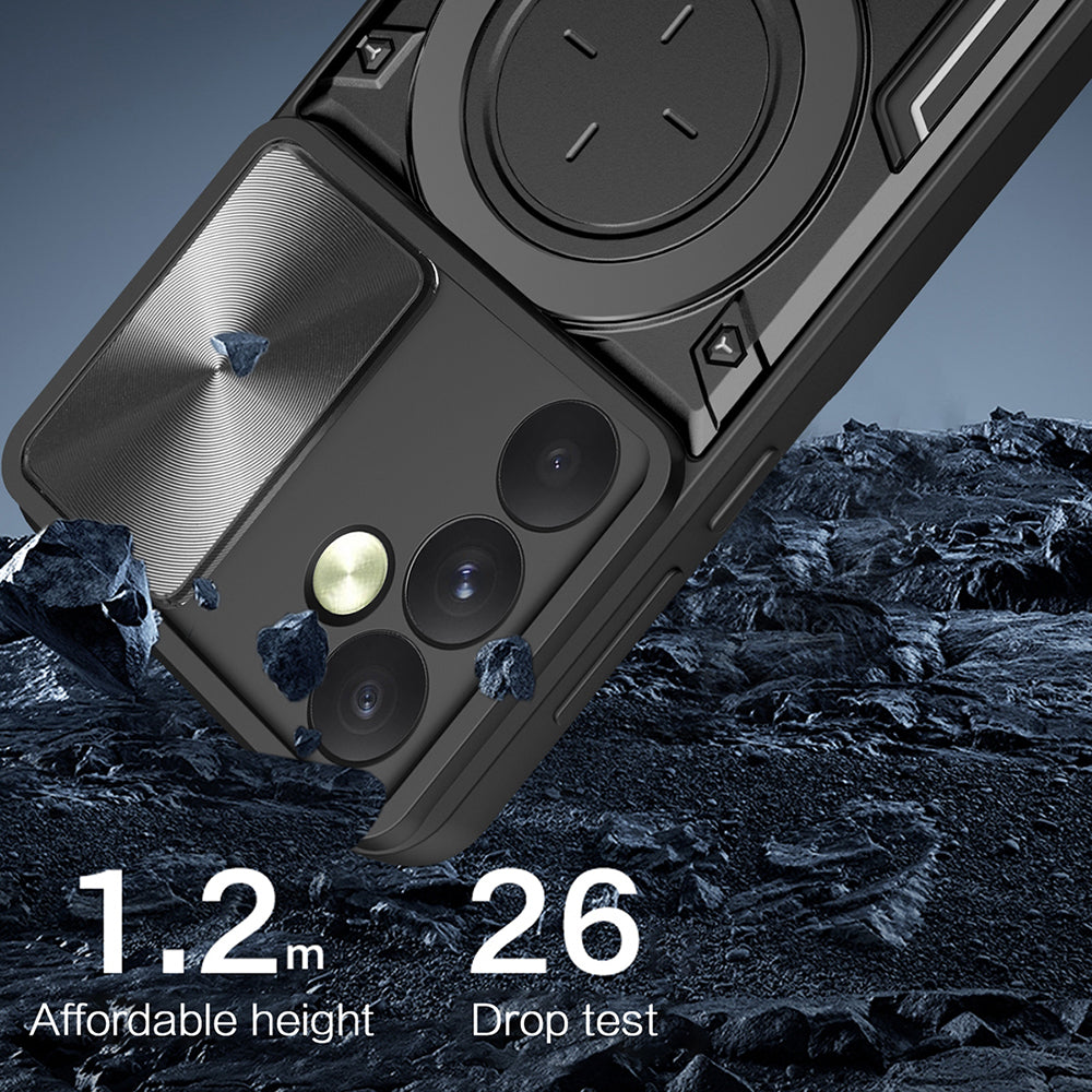 Hülle für Oppo Reno12, Techsuit, CamGuard Pro, Lila