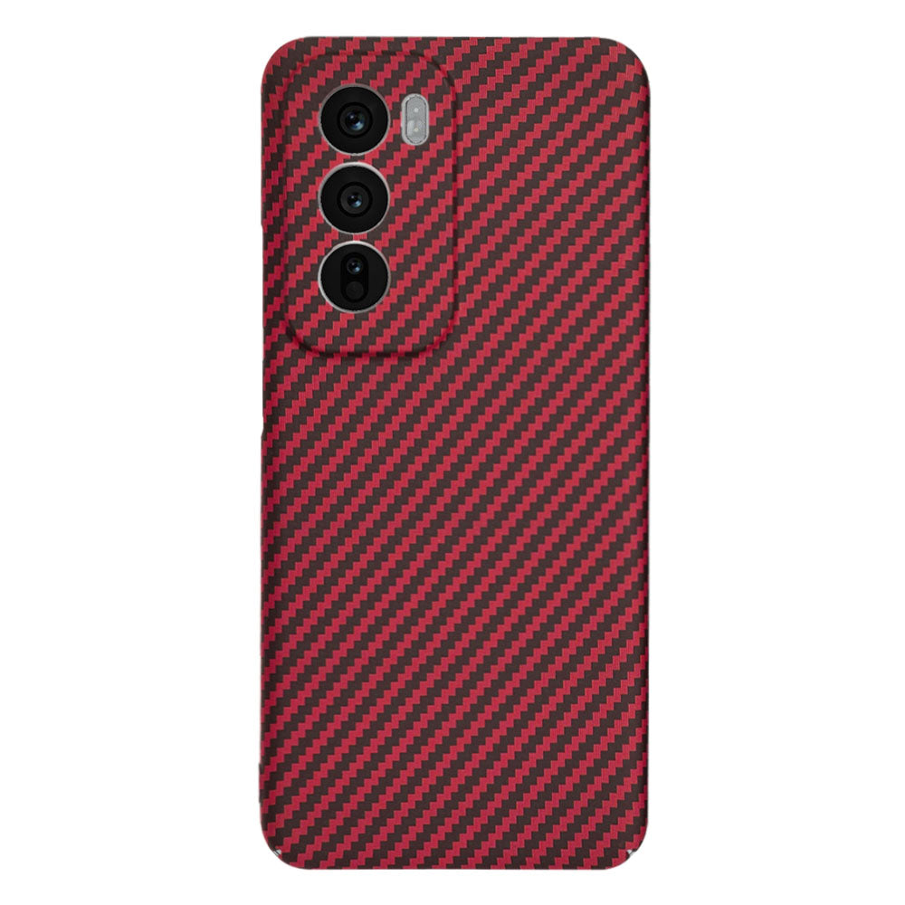 Case for Oppo Reno12, Techsuit, Carbonite FiberShell, Red