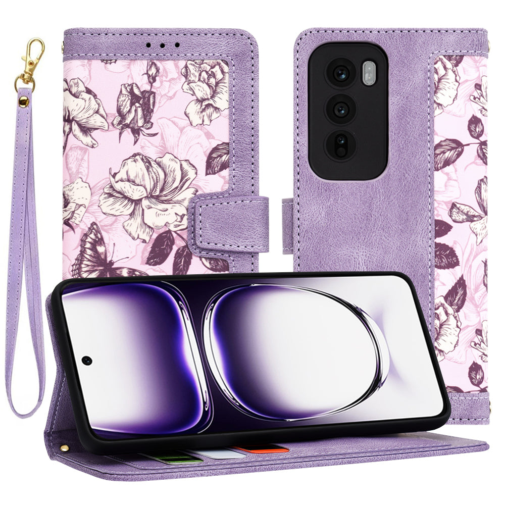 Case for Oppo Reno12, Techsuit, FlipCraft, Purple
